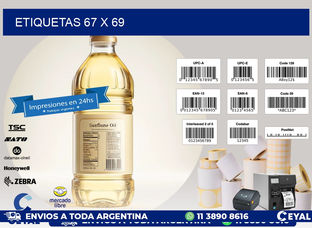 ETIQUETAS 67 x 69