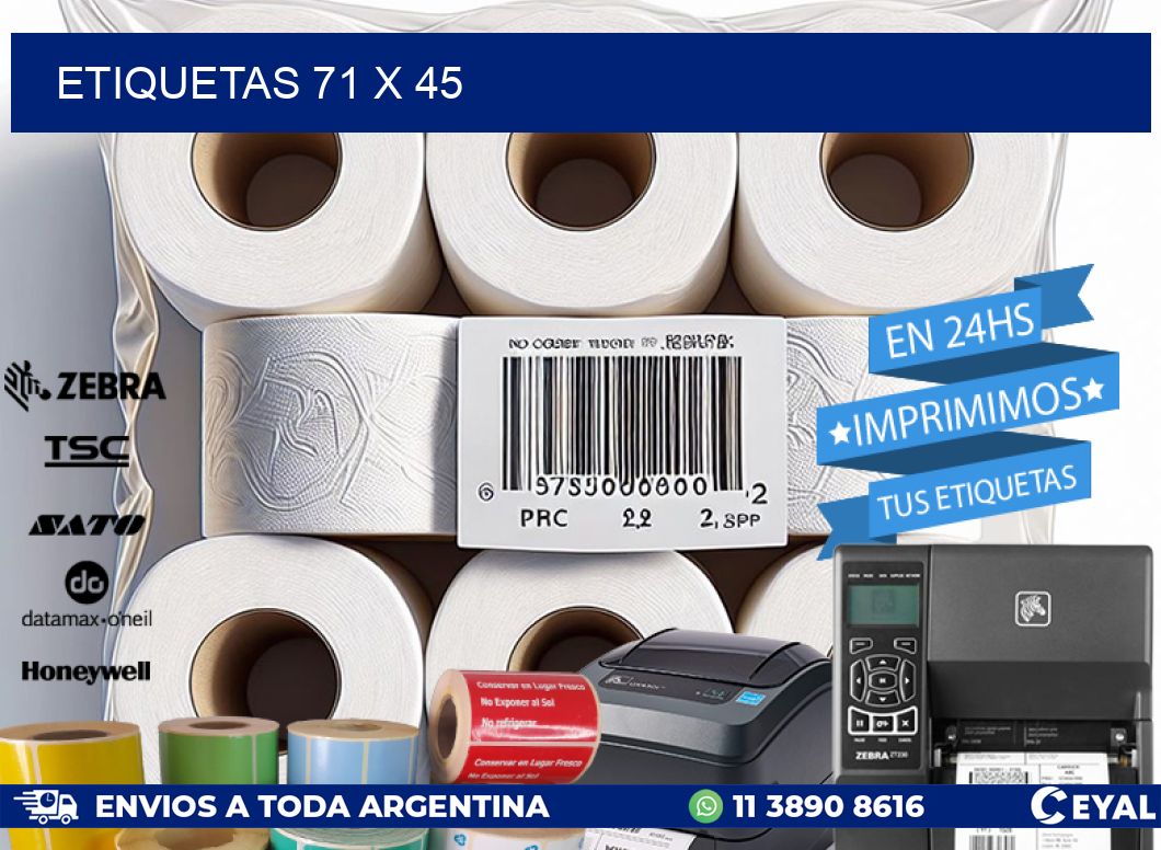 ETIQUETAS 71 x 45