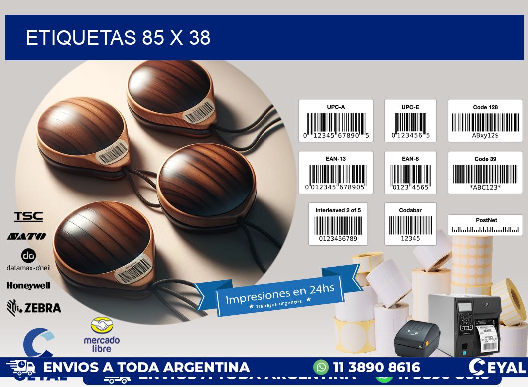 ETIQUETAS 85 x 38