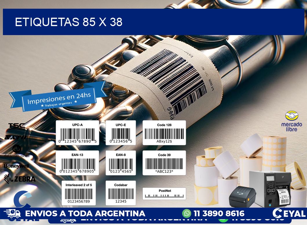 ETIQUETAS 85 x 38