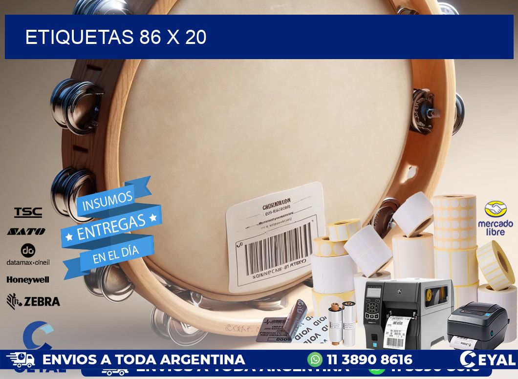 ETIQUETAS 86 x 20