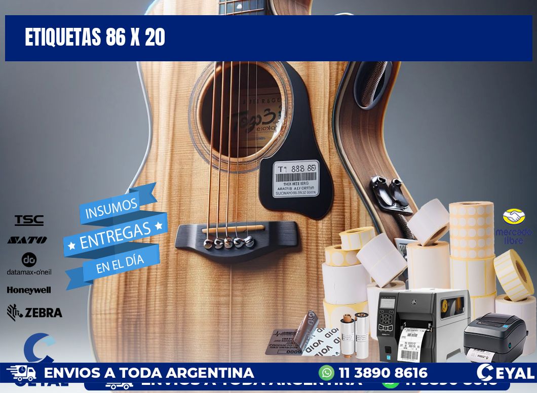 ETIQUETAS 86 x 20