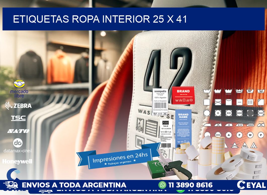 ETIQUETAS ROPA INTERIOR 25 x 41