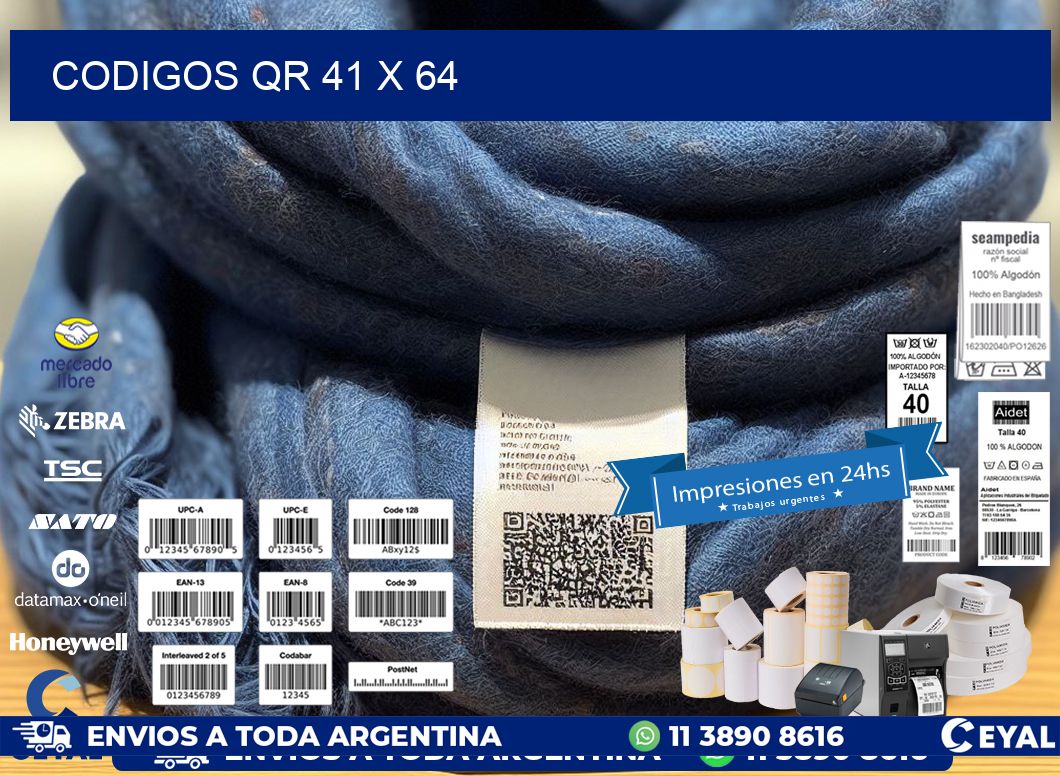 CODIGOS QR 41 x 64