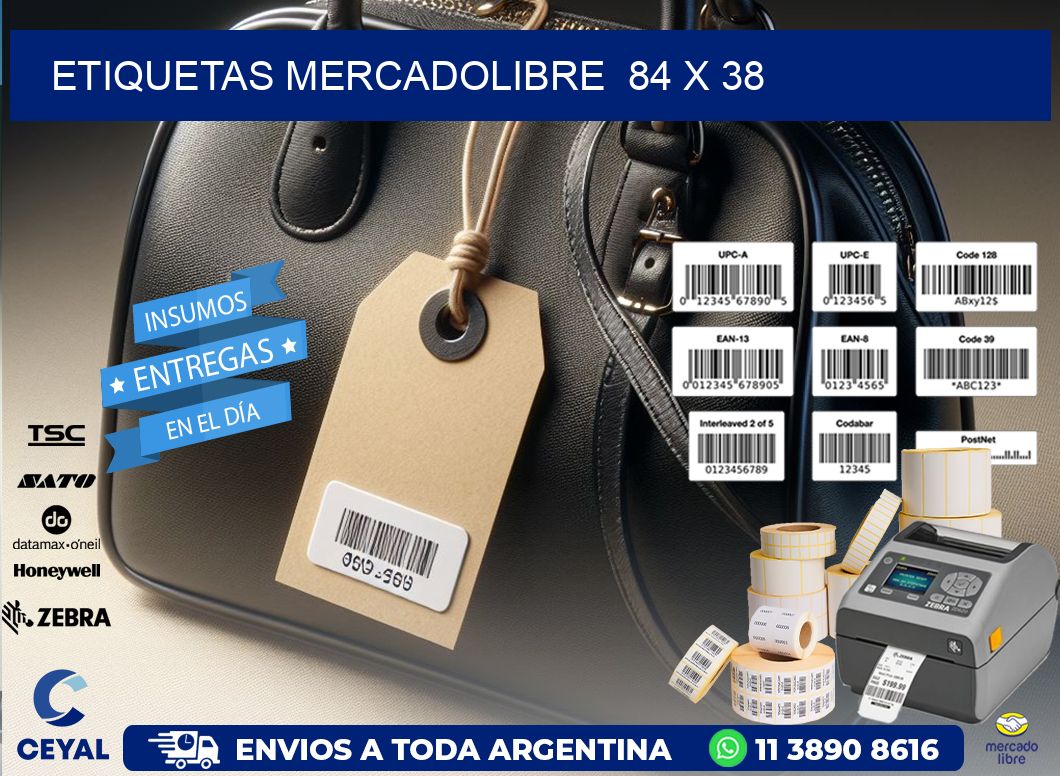 ETIQUETAS MERCADOLIBRE  84 x 38