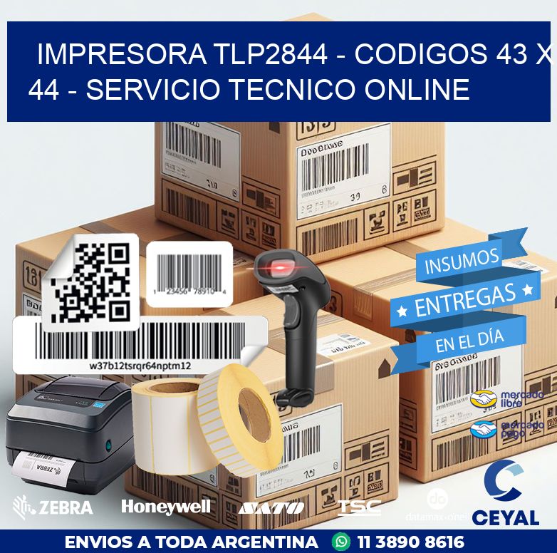 IMPRESORA TLP2844 – CODIGOS 43 x 44 – SERVICIO TECNICO ONLINE
