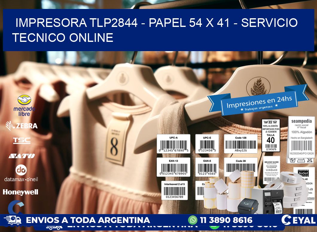 IMPRESORA TLP2844 - PAPEL 54 x 41 - SERVICIO TECNICO ONLINE