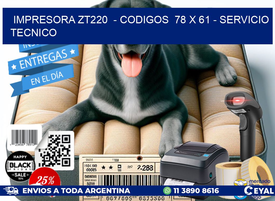 IMPRESORA ZT220 - CODIGOS 78 x 61 - SERVICIO TECNICO