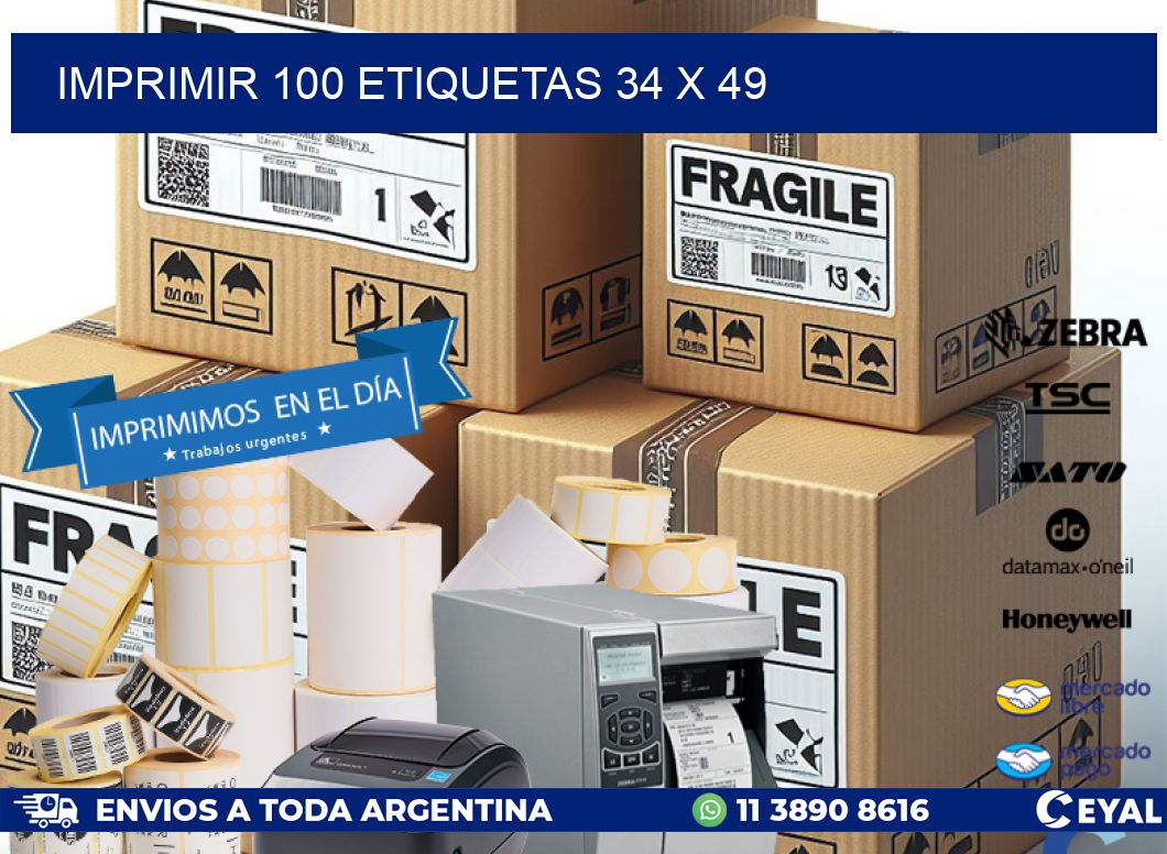 IMPRIMIR 100 ETIQUETAS 34 x 49