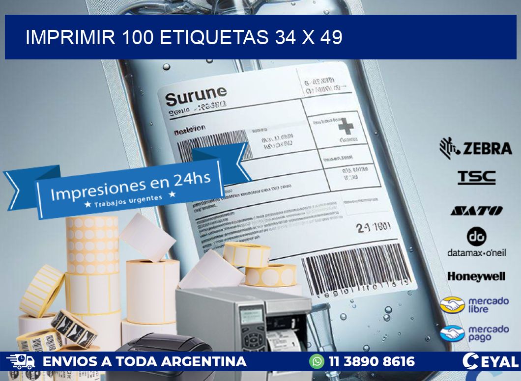 IMPRIMIR 100 ETIQUETAS 34 x 49