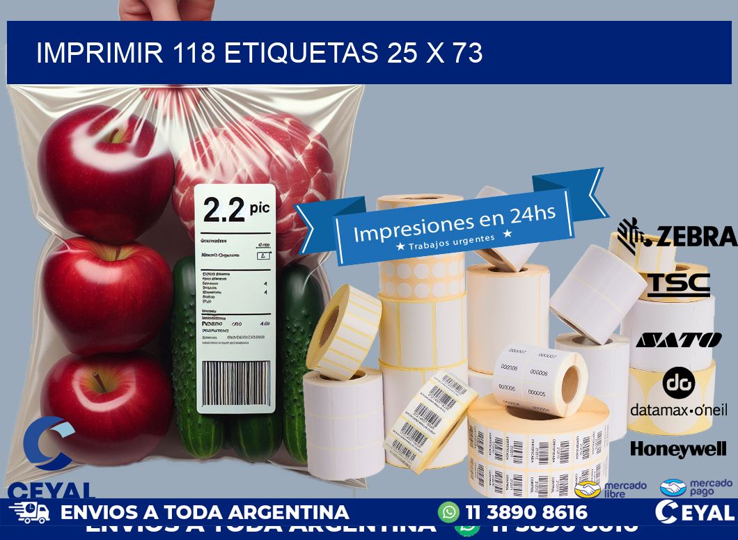 IMPRIMIR 118 ETIQUETAS 25 x 73