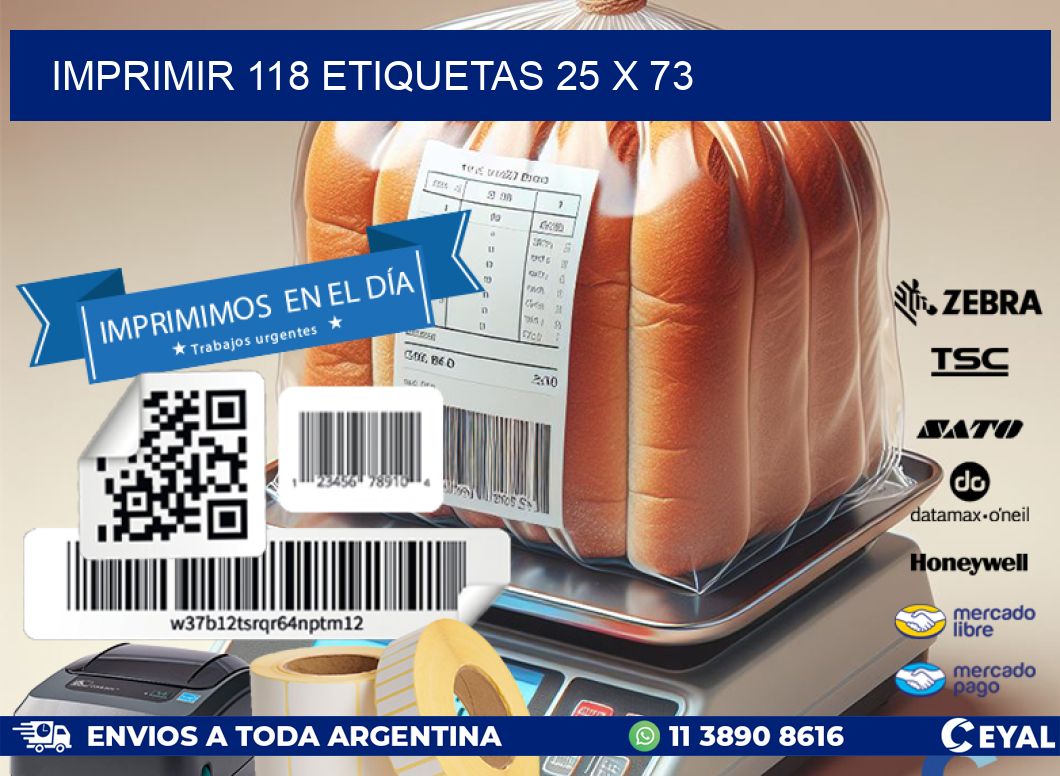 IMPRIMIR 118 ETIQUETAS 25 x 73