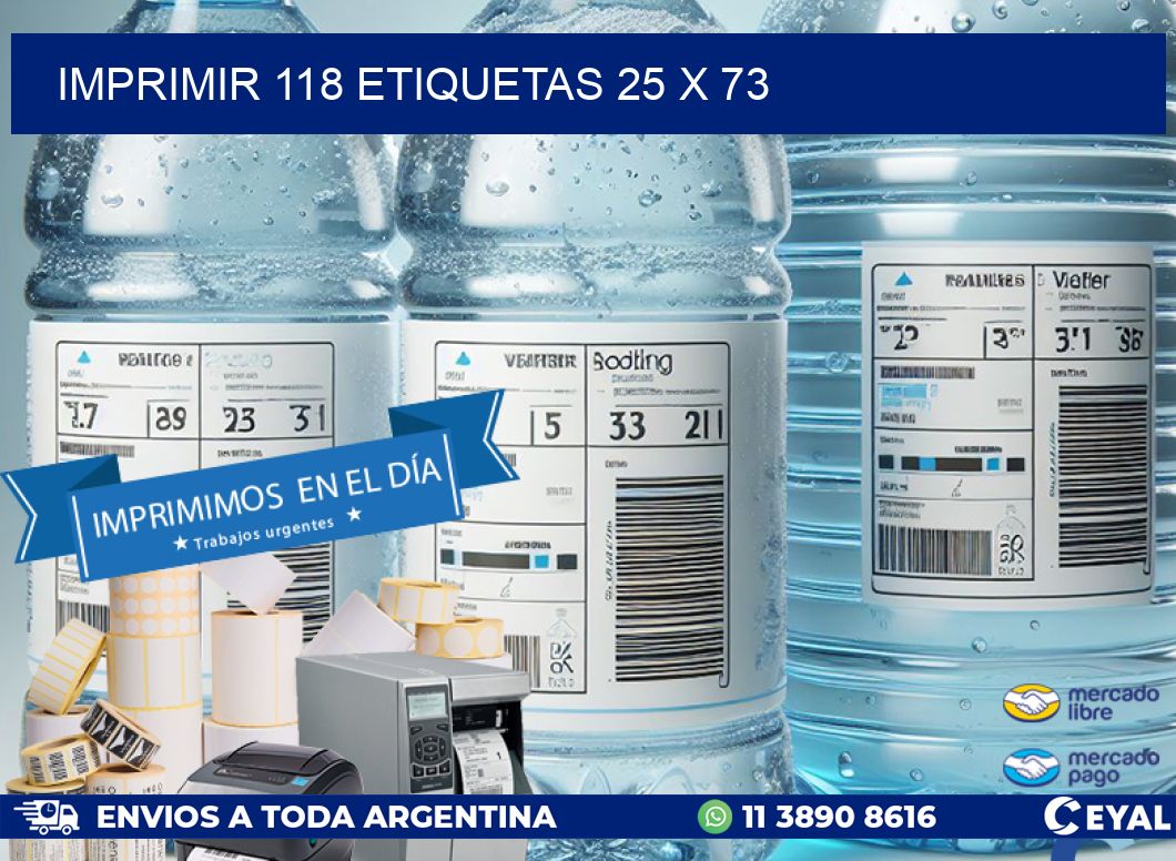 IMPRIMIR 118 ETIQUETAS 25 x 73