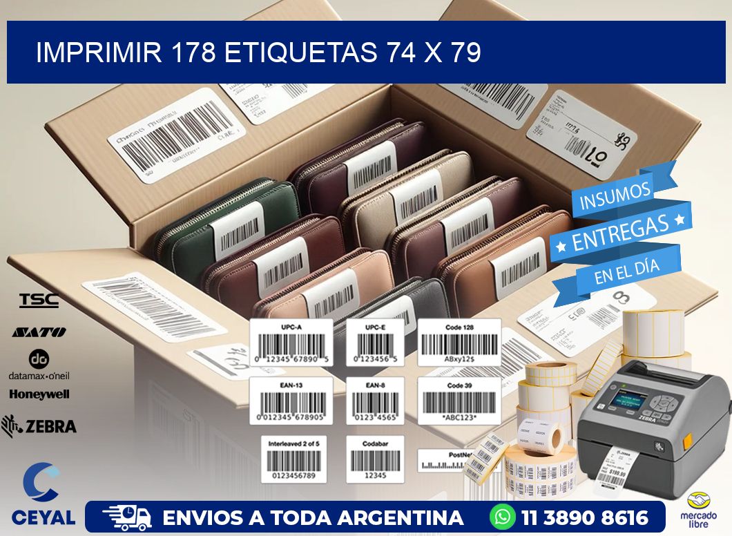 IMPRIMIR 178 ETIQUETAS 74 x 79