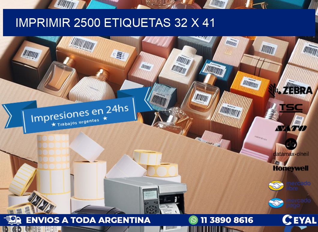IMPRIMIR 2500 ETIQUETAS 32 x 41