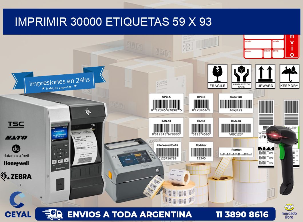 IMPRIMIR 30000 ETIQUETAS 59 x 93