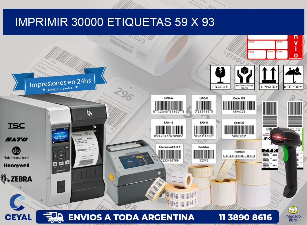 IMPRIMIR 30000 ETIQUETAS 59 x 93