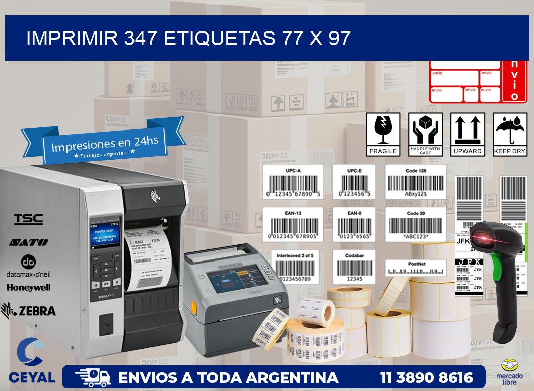 IMPRIMIR 347 ETIQUETAS 77 x 97