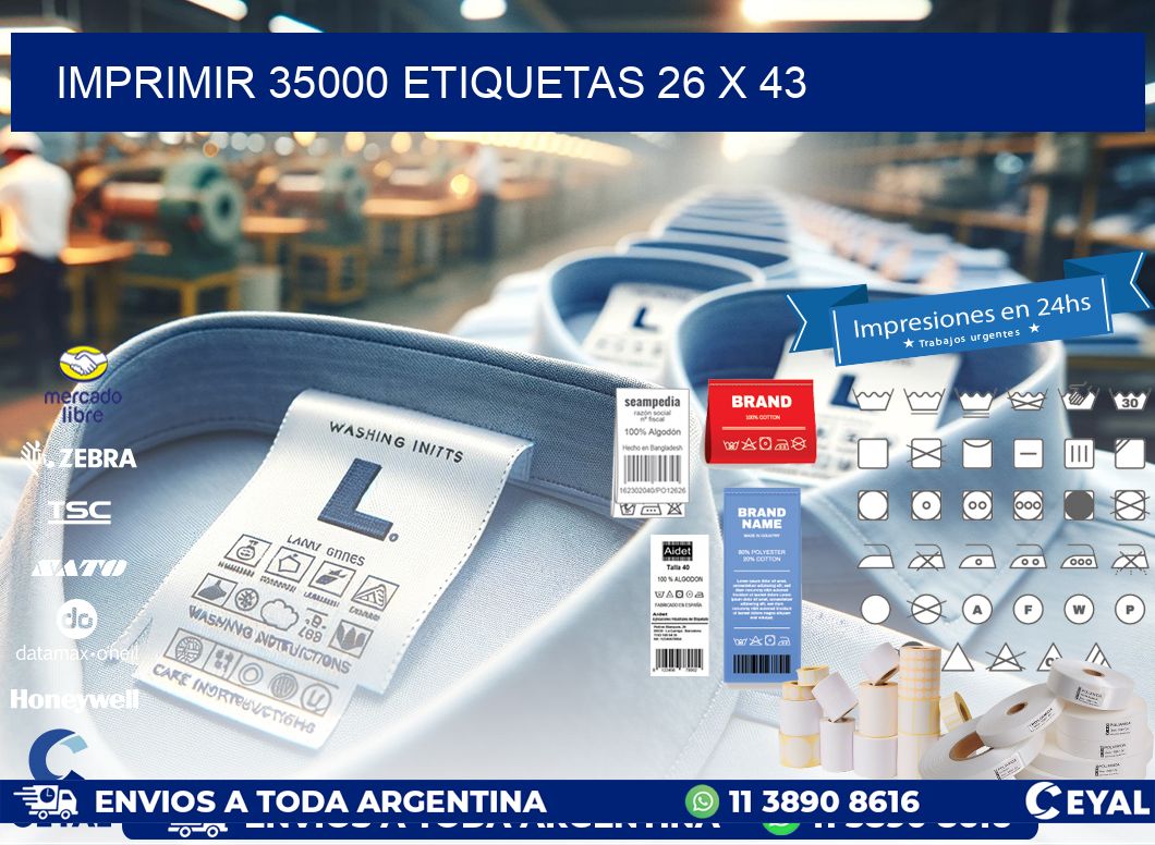 IMPRIMIR 35000 ETIQUETAS 26 x 43