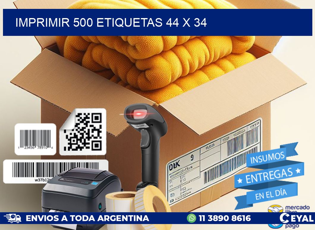 IMPRIMIR 500 ETIQUETAS 44 x 34