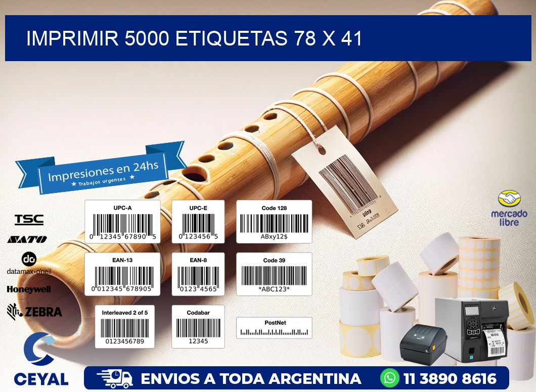 IMPRIMIR 5000 ETIQUETAS 78 x 41