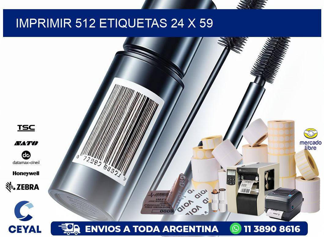 IMPRIMIR 512 ETIQUETAS 24 x 59