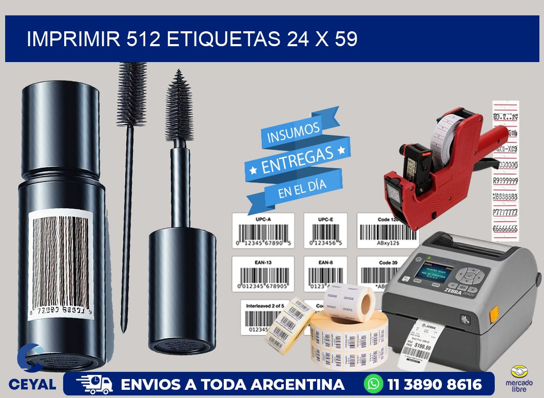 IMPRIMIR 512 ETIQUETAS 24 x 59