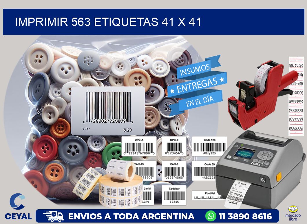 IMPRIMIR 563 ETIQUETAS 41 x 41