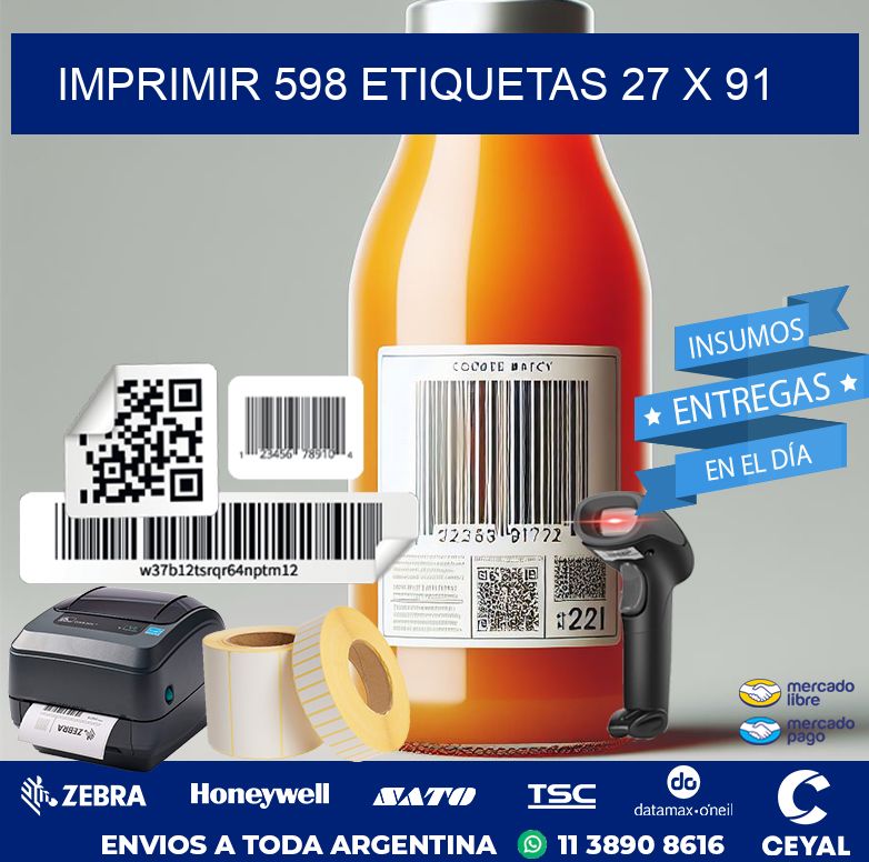 IMPRIMIR 598 ETIQUETAS 27 x 91