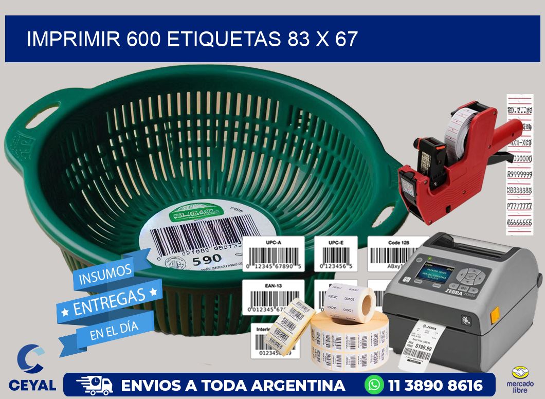 IMPRIMIR 600 ETIQUETAS 83 x 67