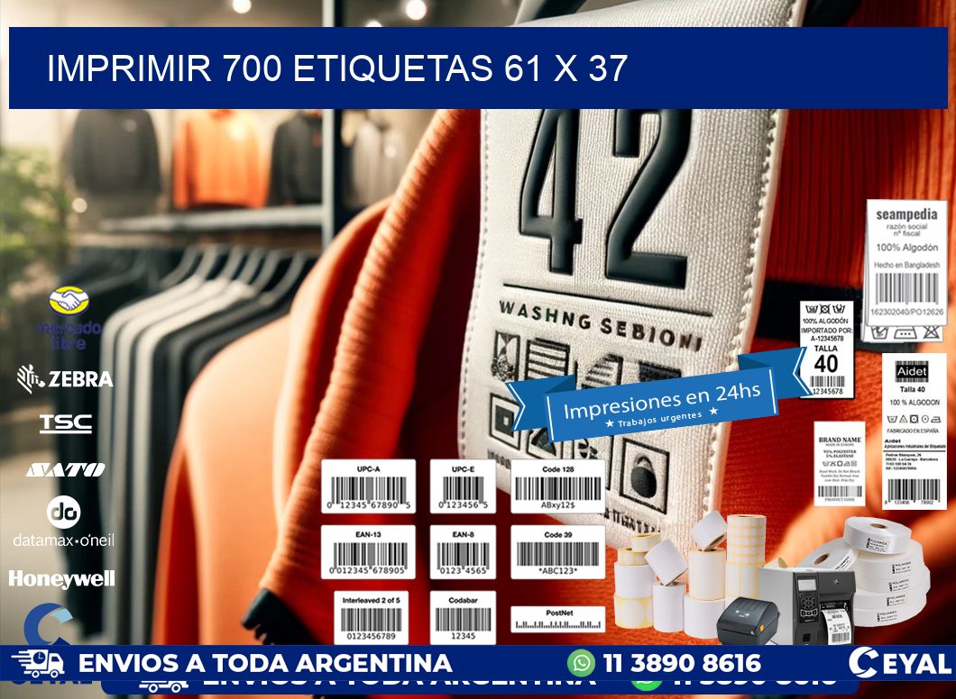 IMPRIMIR 700 ETIQUETAS 61 x 37