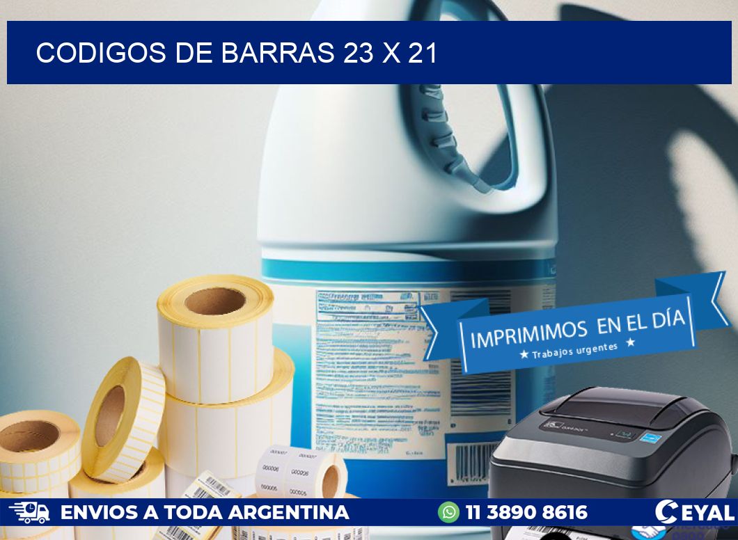 codigos de barras 23 x 21