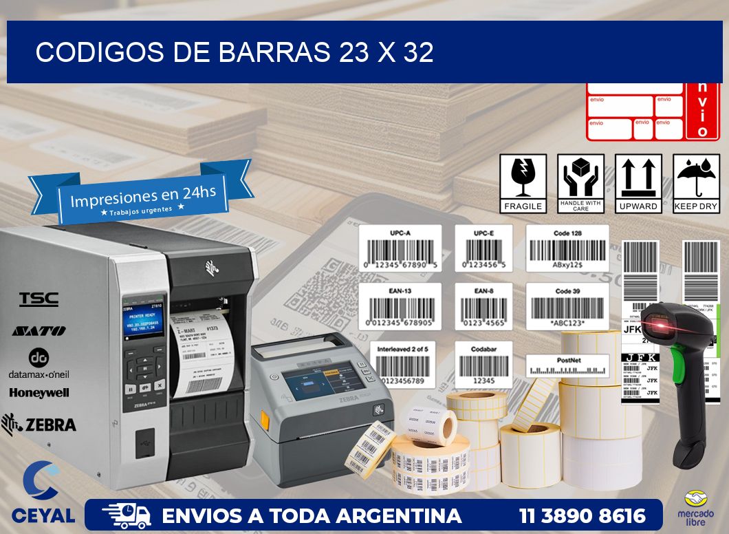 codigos de barras 23 x 32