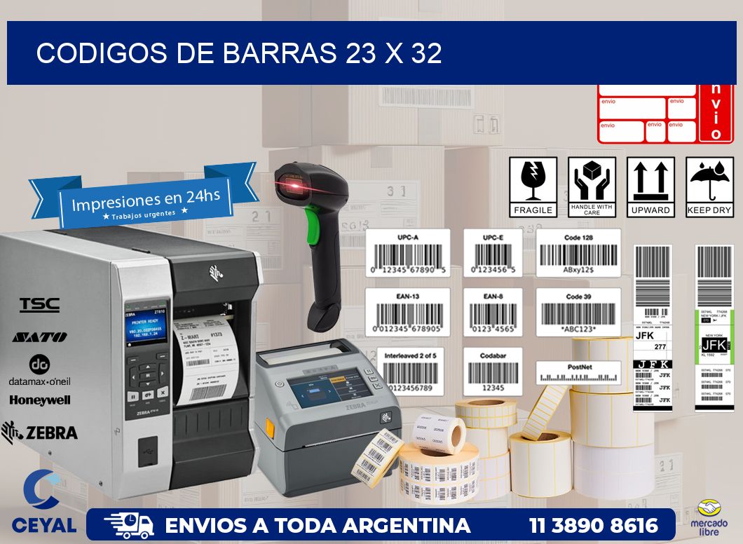 codigos de barras 23 x 32