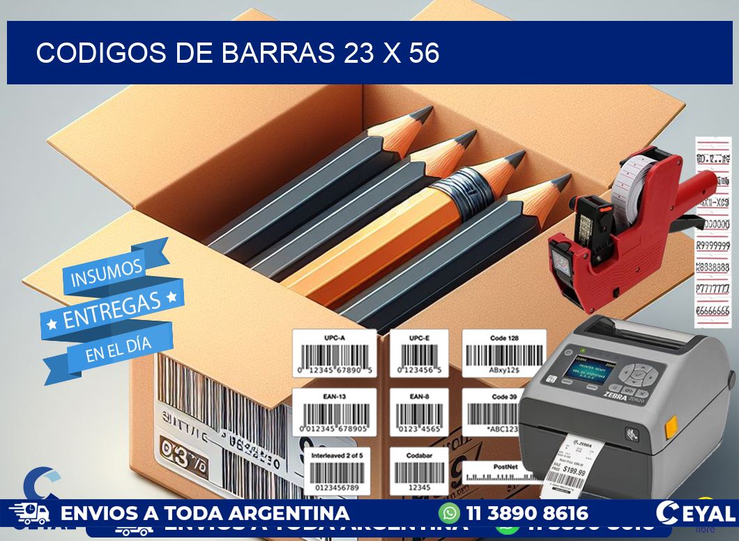 codigos de barras 23 x 56
