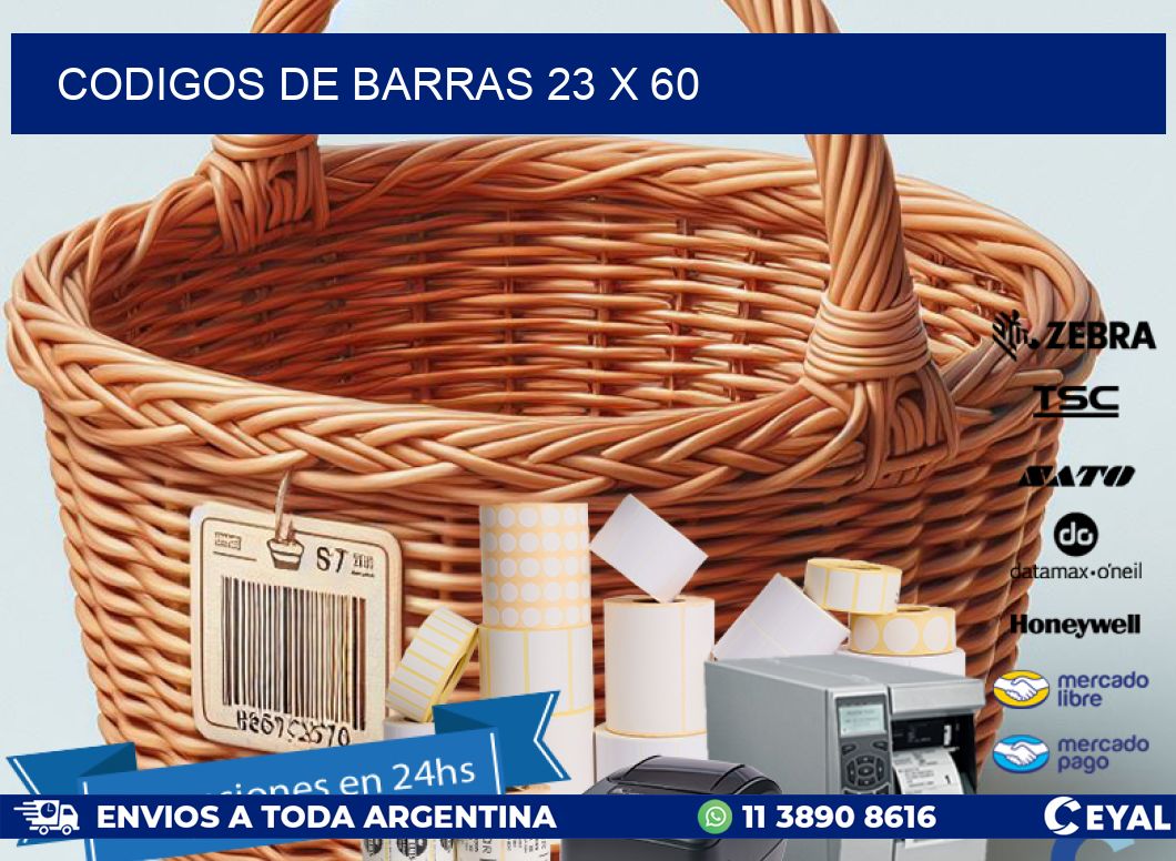 codigos de barras 23 x 60