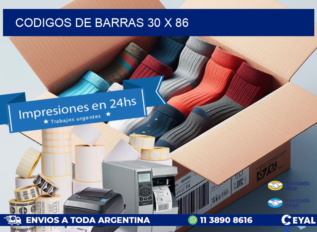 codigos de barras 30 x 86