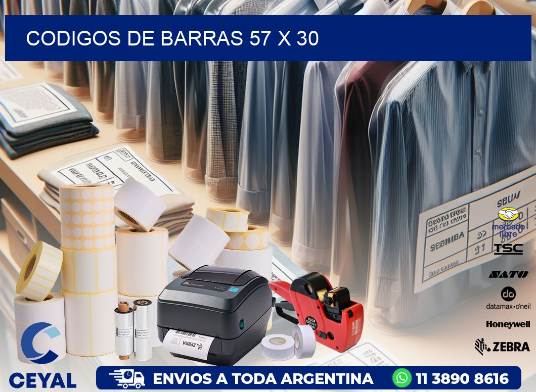 codigos de barras 57 x 30