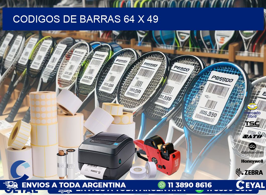 codigos de barras 64 x 49