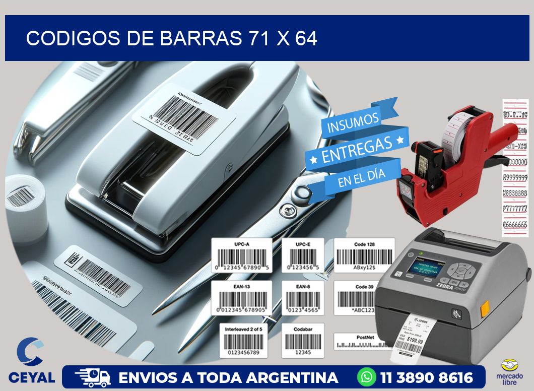 codigos de barras 71 x 64