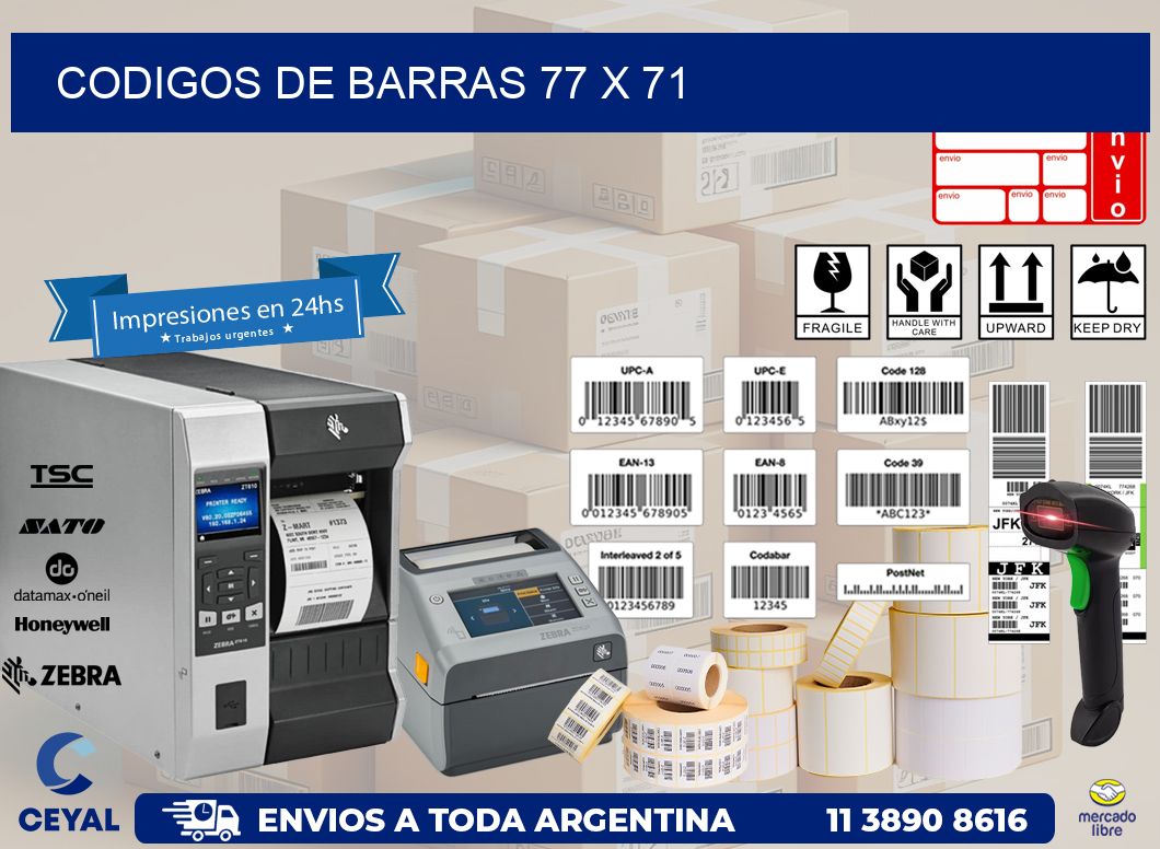 codigos de barras 77 x 71