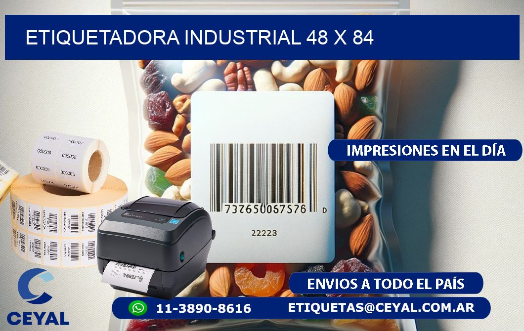 etiquetadora industrial 48 x 84