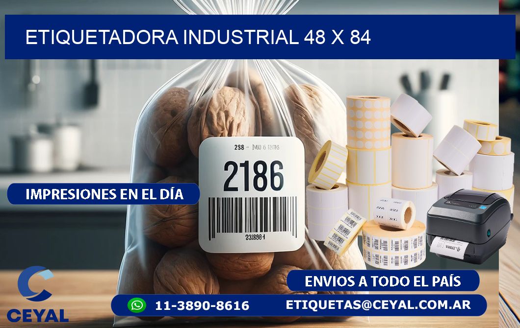 etiquetadora industrial 48 x 84