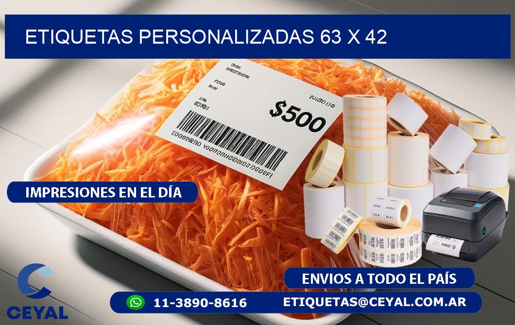 etiquetas personalizadas 63 x 42