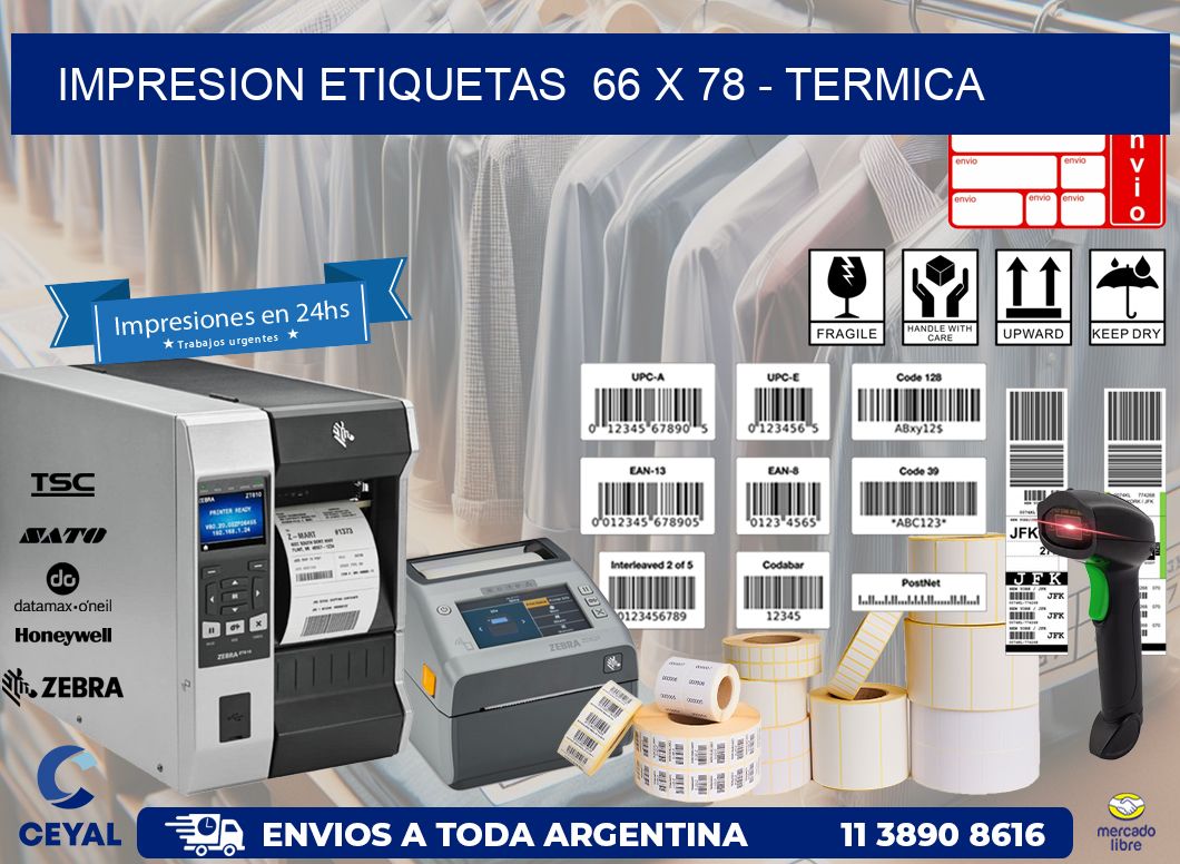 impresion etiquetas  66 x 78 – termica