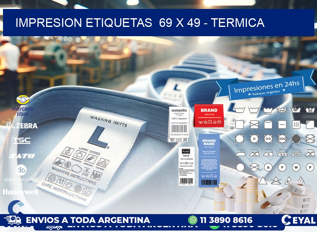 impresion etiquetas  69 x 49 - termica