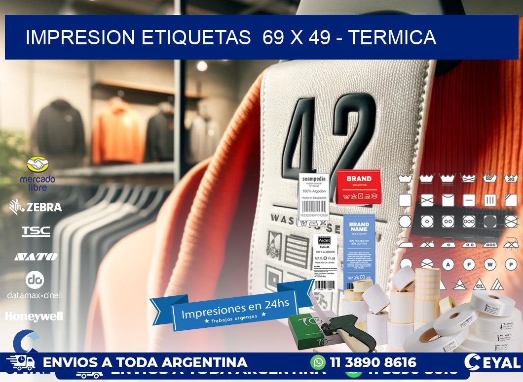 impresion etiquetas  69 x 49 - termica