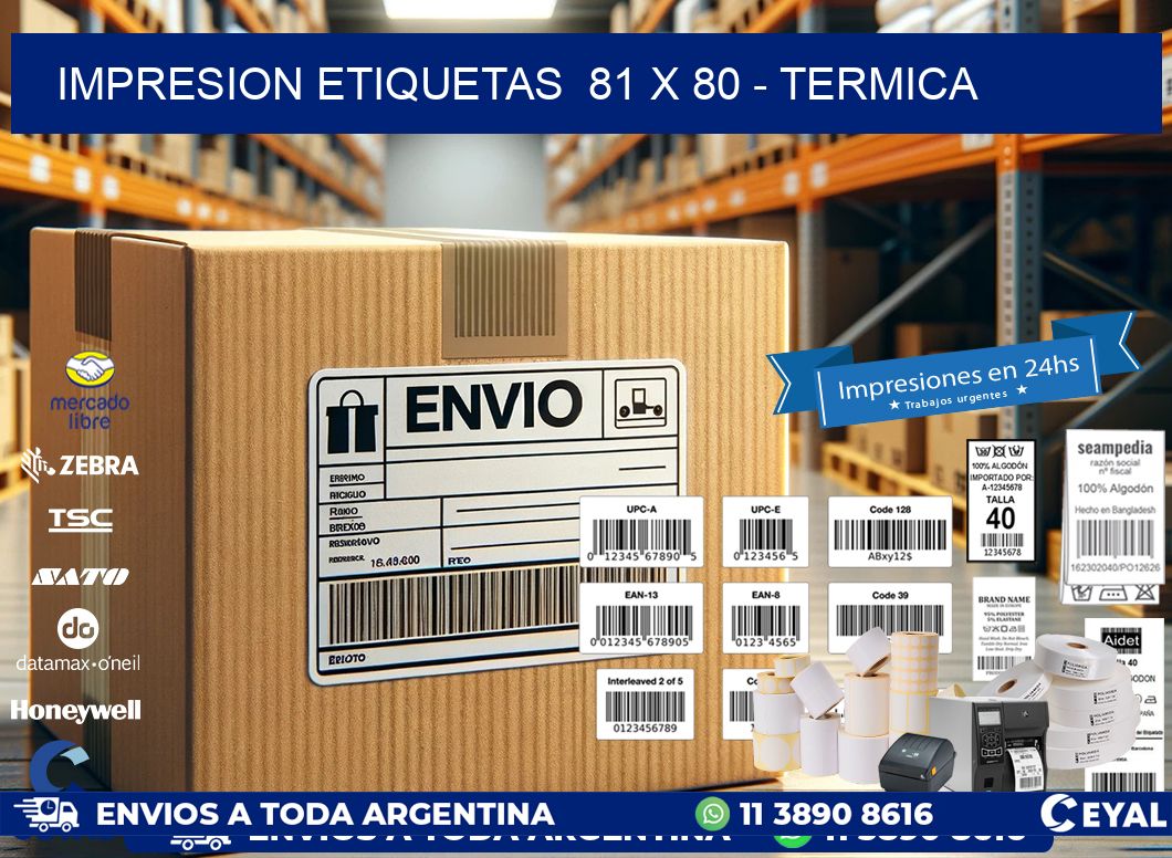 impresion etiquetas  81 x 80 – termica