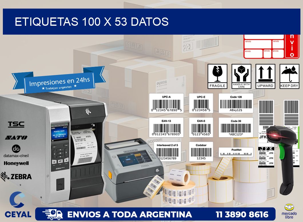 ETIQUETAS 100 x 53 DATOS