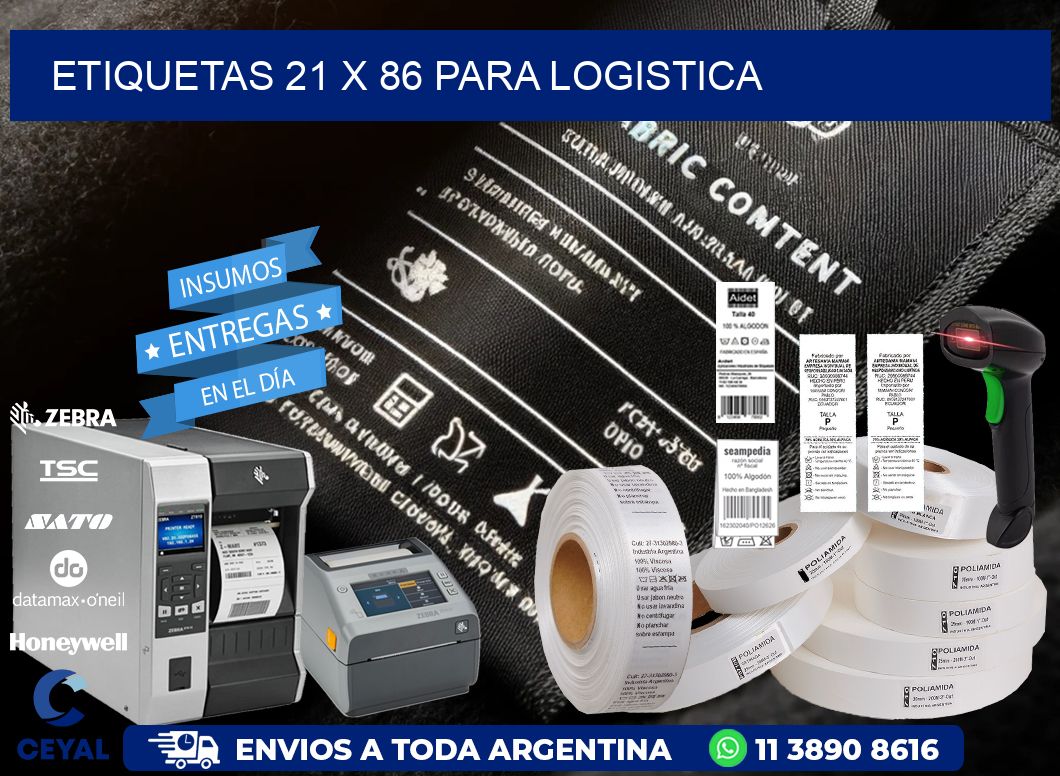 ETIQUETAS 21 x 86 PARA LOGISTICA